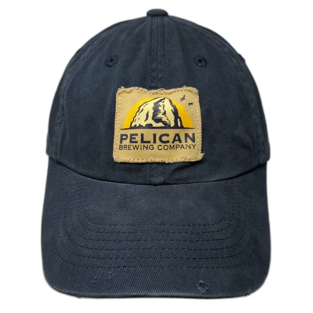 Pelican Brewing Company Baseball Cap Blue One Size Oregon Coast Slideback Hat